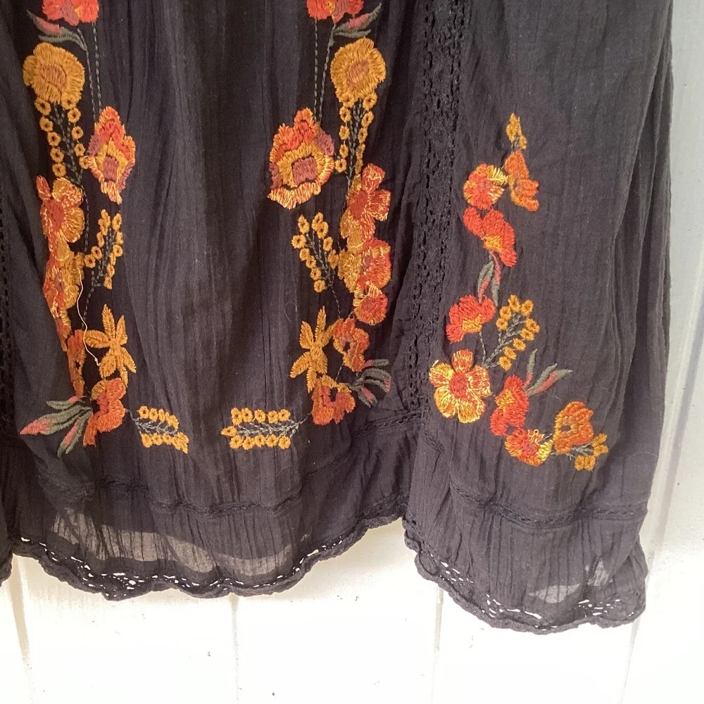 Free People boho DRESS lace embroidered - Picture 4 of 4